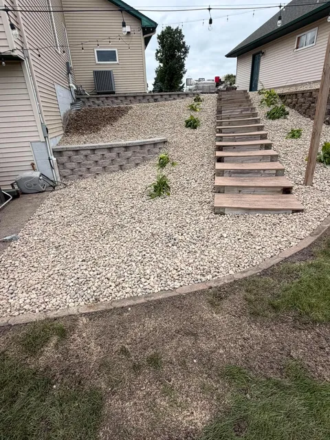 landscape installation of walkway 